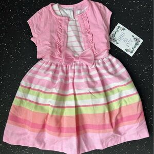 Iris & Ivy Multicolor Striped Dress with Bow